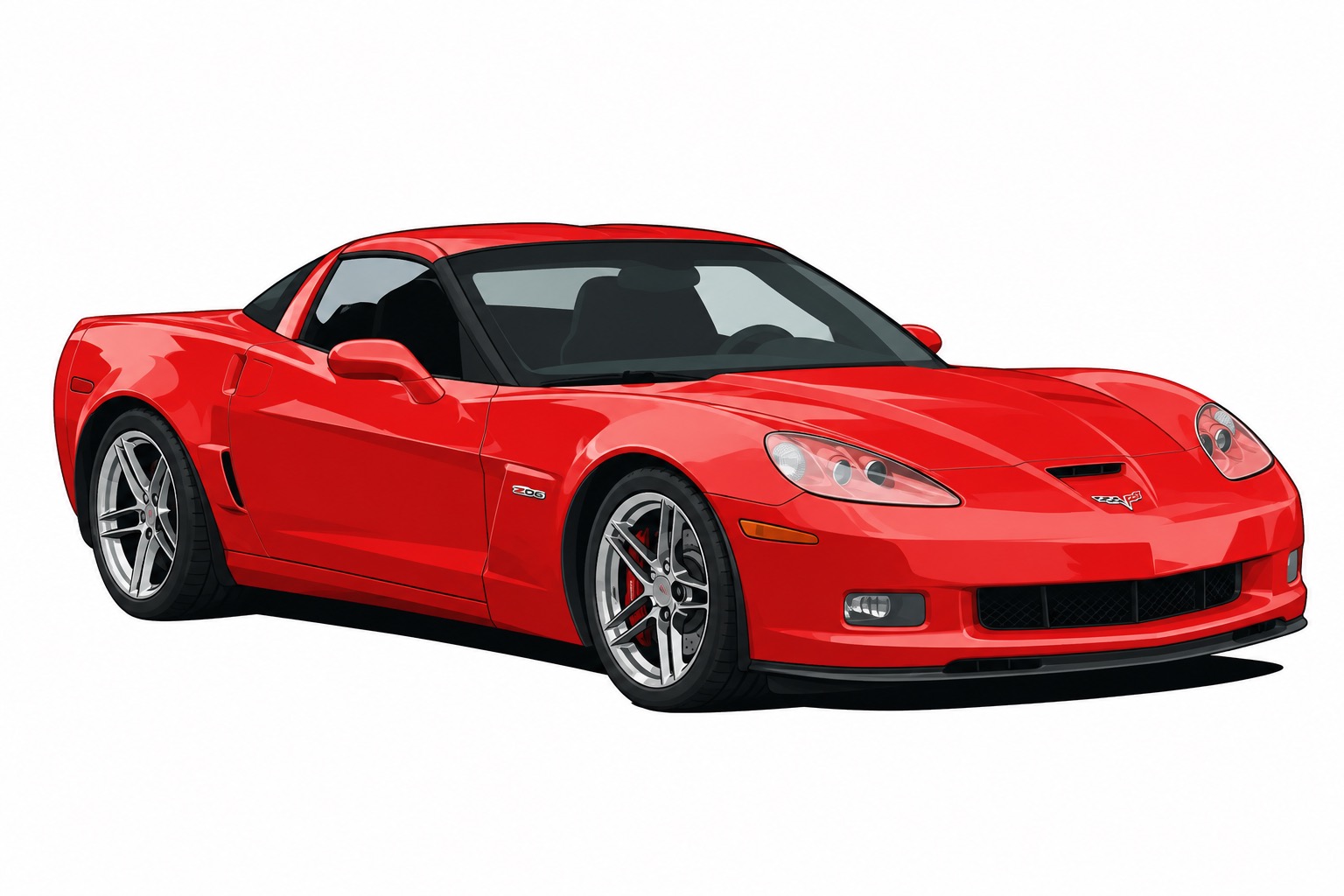 Red Chevrolet Corvette Z06
